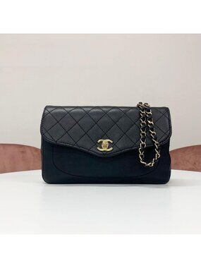 Chanel Quilted CC Logo Leather Single Flap Shoulder Bag